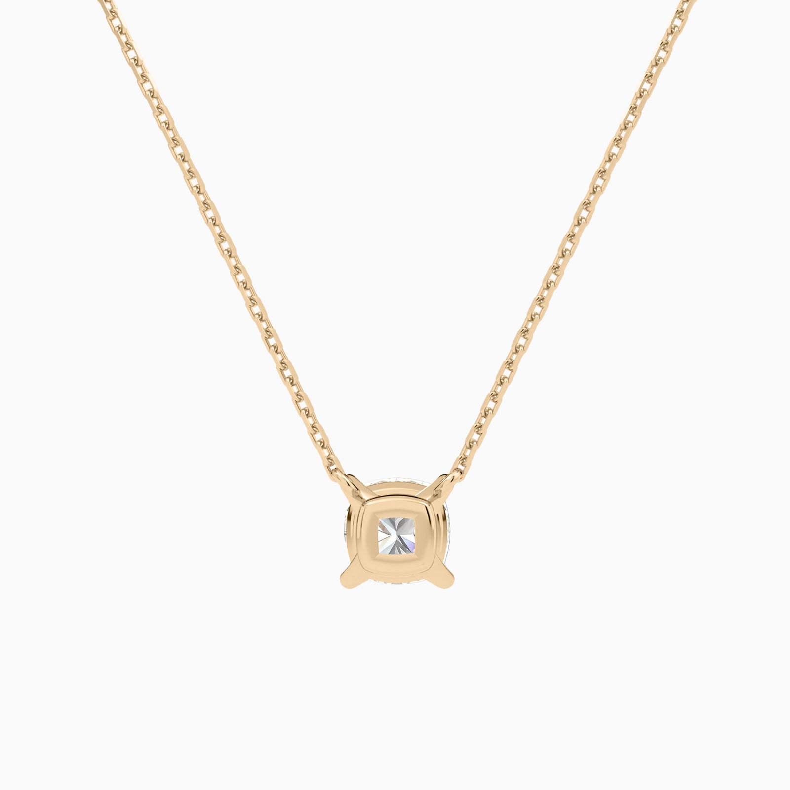 Cushion Solitaire Diamond Necklace