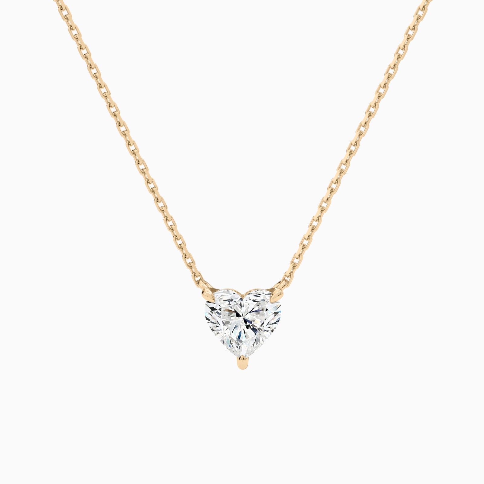 Heart Solitaire Diamond Necklace