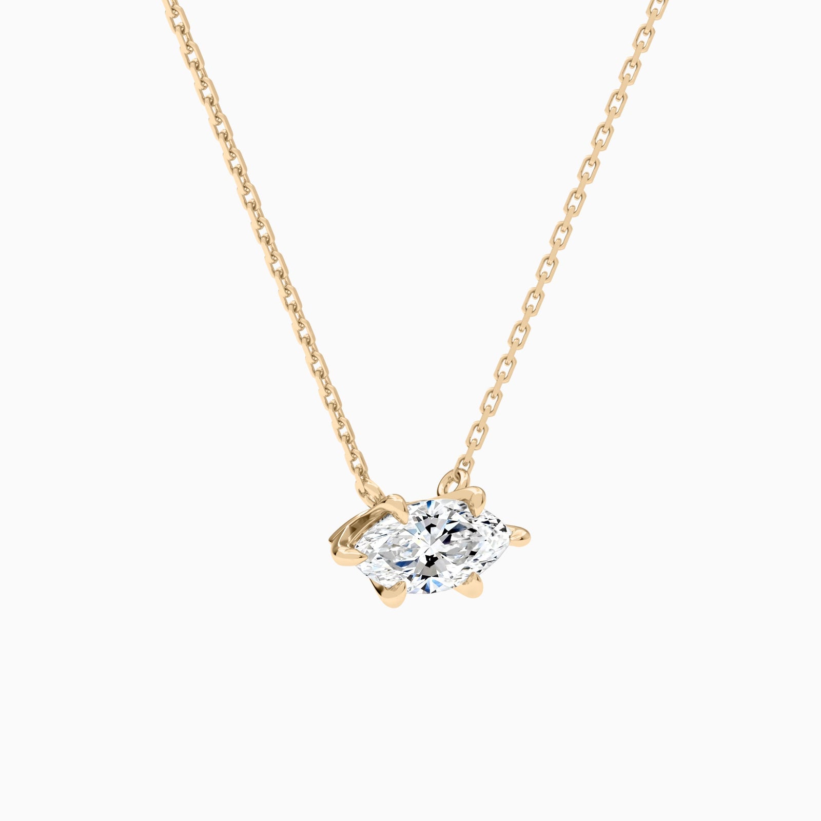 Marquise Solitaire Diamond Necklace