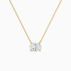 Oval Solitaire Diamond Necklace