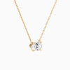 Oval Solitaire Diamond Necklace