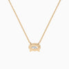 Oval Solitaire Diamond Necklace