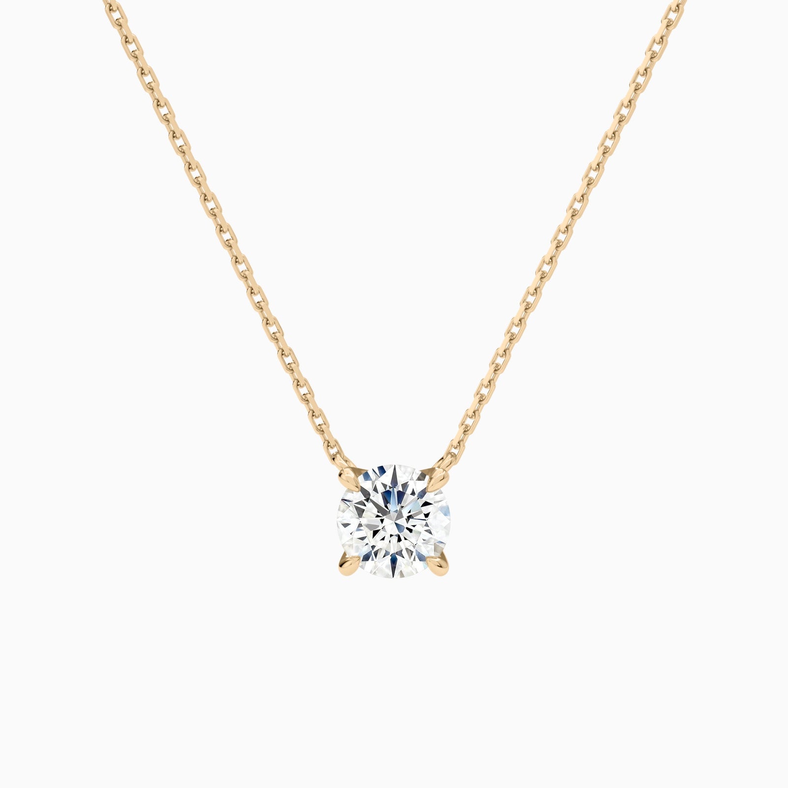 Round Solitaire Diamond Necklace