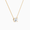 Round Solitaire Diamond Necklace