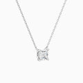 Asscher Solitaire Diamond Necklace