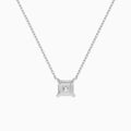 Asscher Solitaire Diamond Necklace