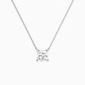 Cushion Solitaire Diamond Necklace