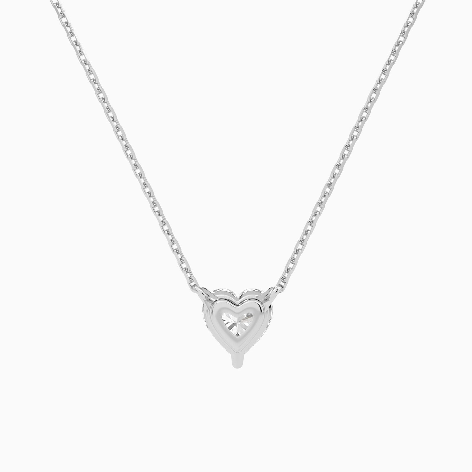 Heart Solitaire Diamond Necklace