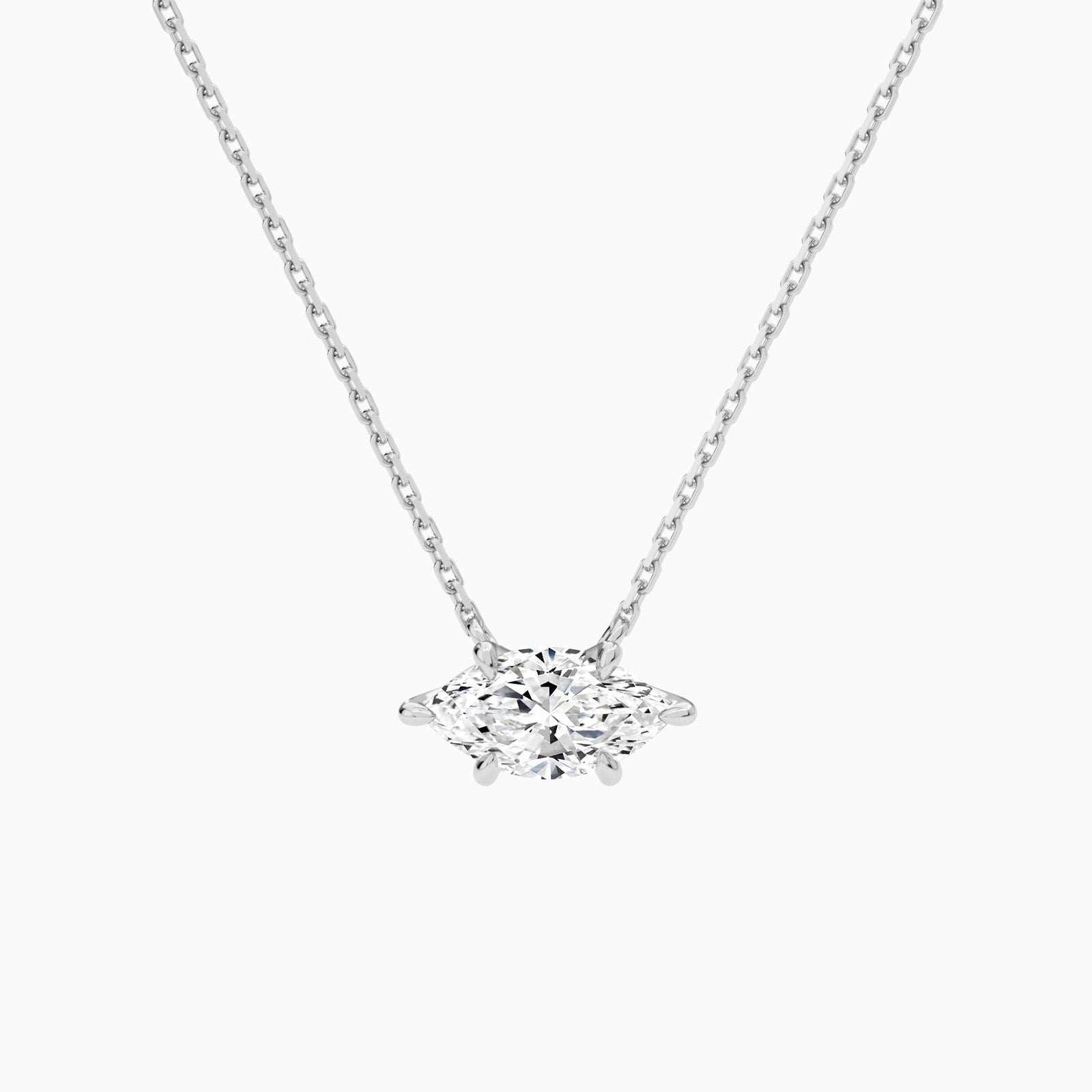 Marquise Solitaire Diamond Necklace