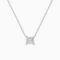 Princess Solitaire Diamond Necklace