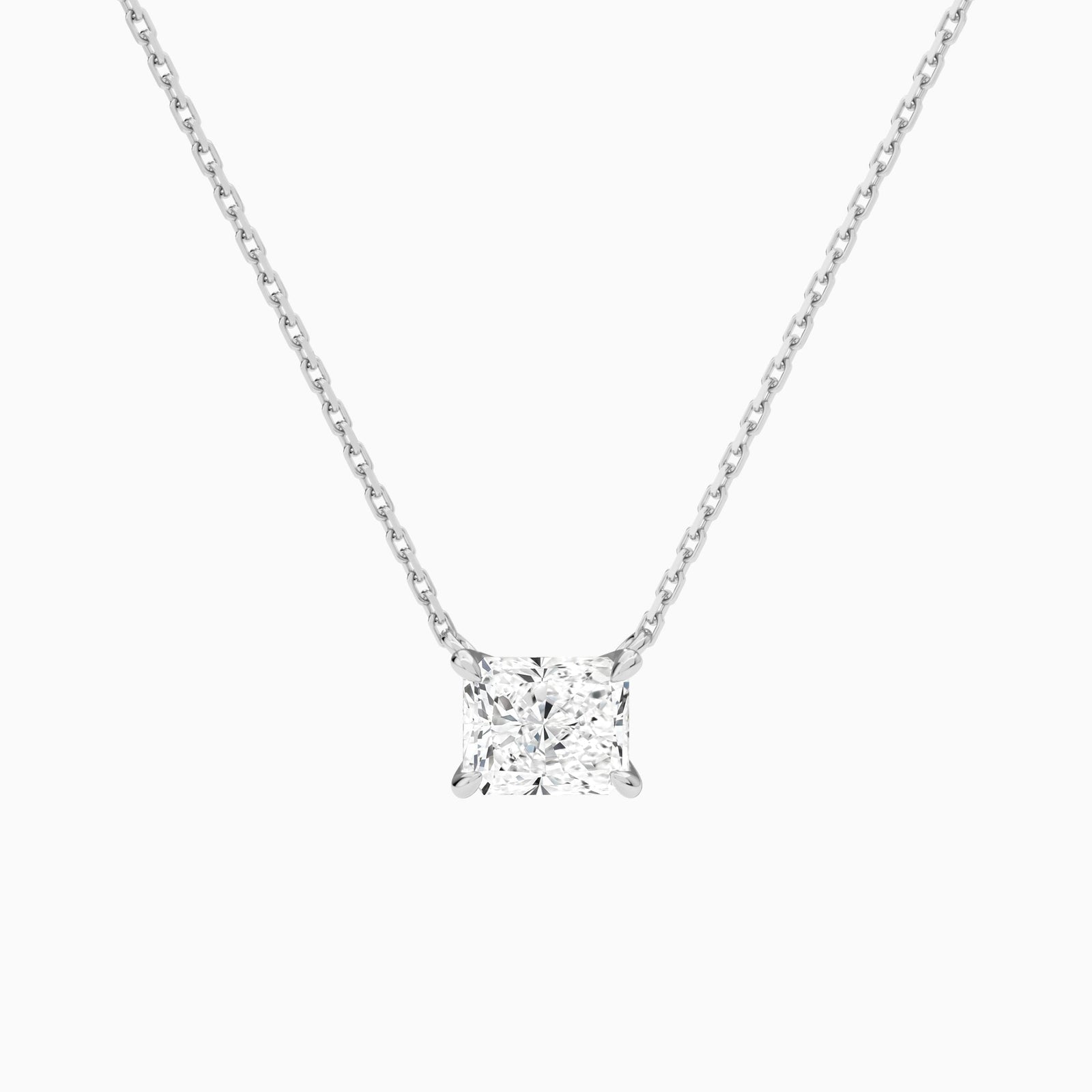 Radiant Solitaire Diamond Necklace