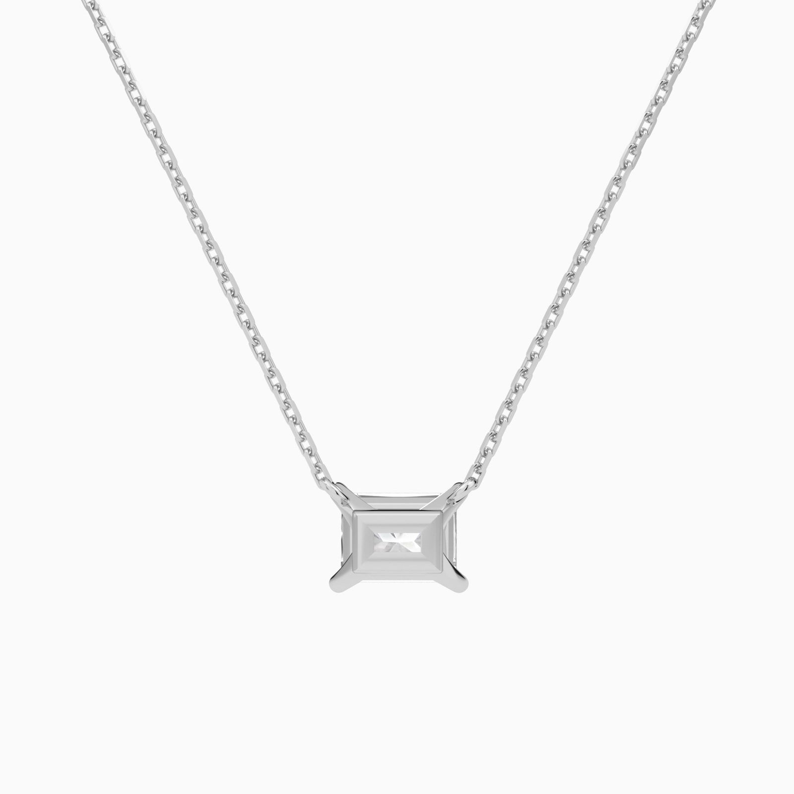 Radiant Solitaire Diamond Necklace