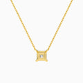 Asscher Solitaire Diamond Necklace