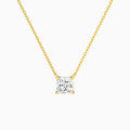 Cushion Solitaire Diamond Necklace