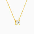 Cushion Solitaire Diamond Necklace