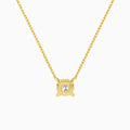 Cushion Solitaire Diamond Necklace