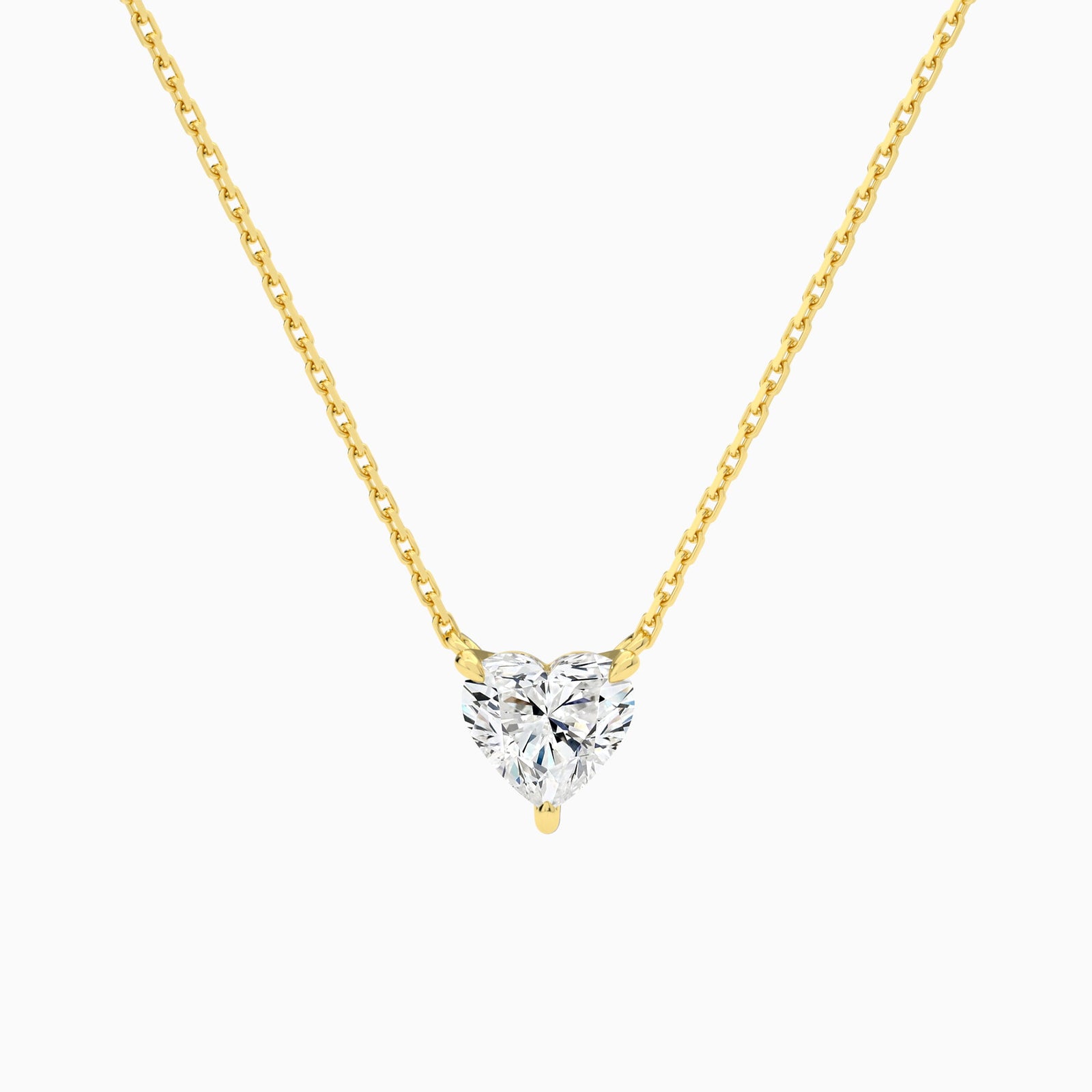 Heart Solitaire Diamond Necklace