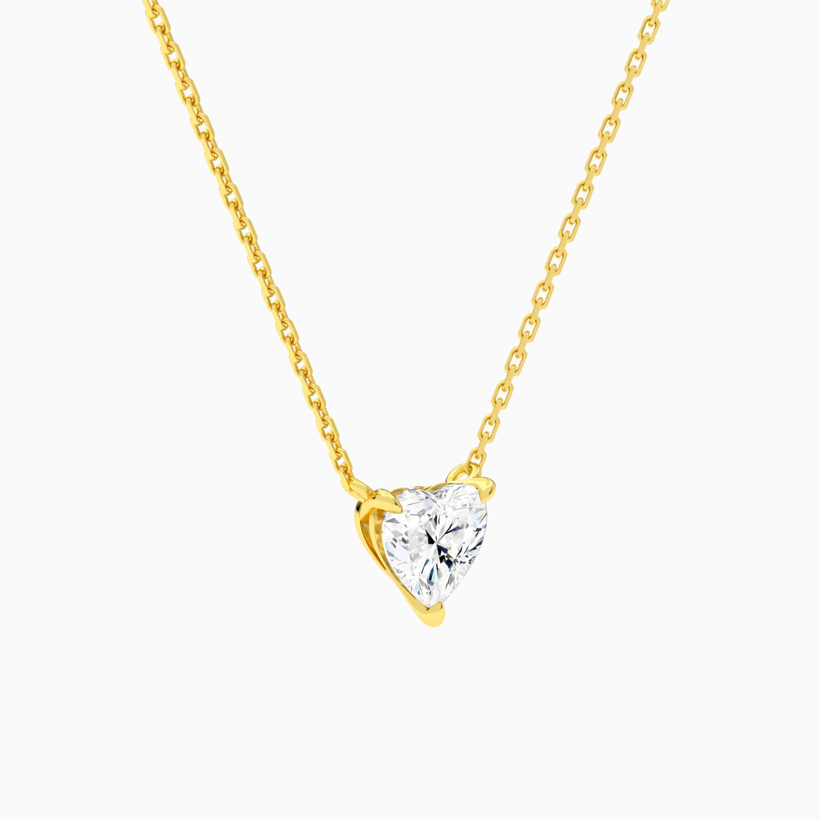 Heart Solitaire Diamond Necklace