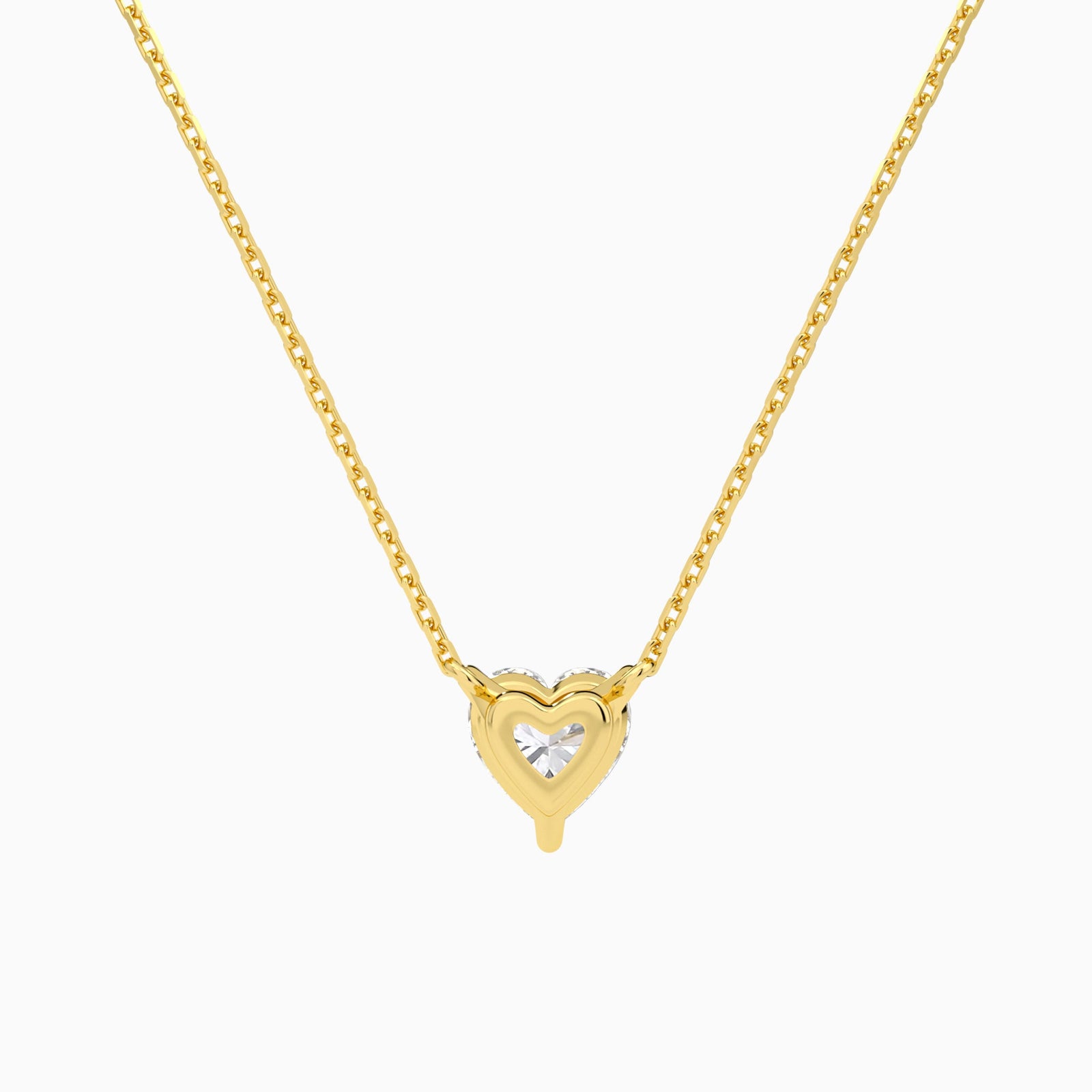 Heart Solitaire Diamond Necklace