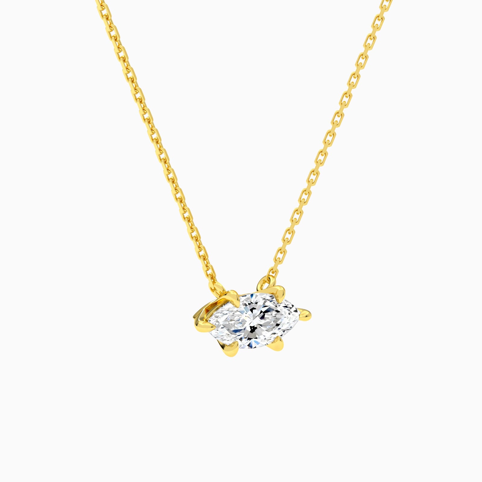 Marquise Solitaire Diamond Necklace