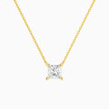 Princess Solitaire Diamond Necklace