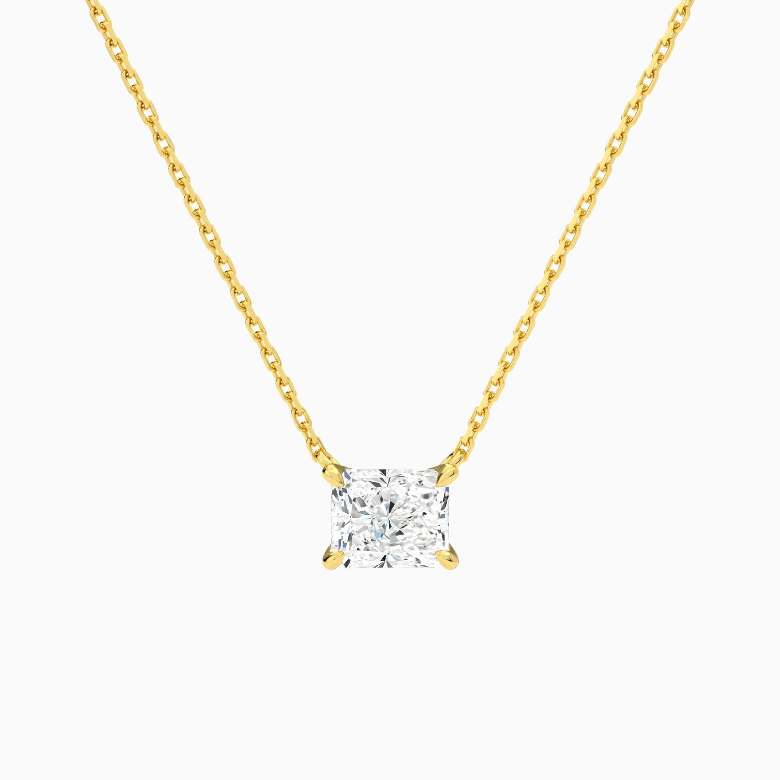 Radiant Solitaire Diamond Necklace