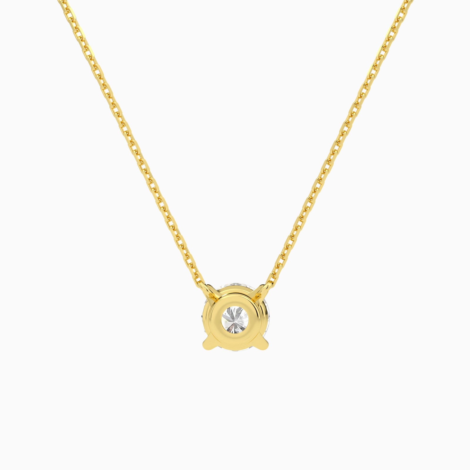 Round Solitaire Diamond Necklace