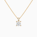 Cushion Lab Grown Diamond Accented Bail Pendant Necklace - Lucenjuri