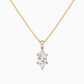 Marquise Lab Grown Diamond Accented Bail Pendant Necklace - Lucenjuri