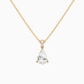 Pear Lab Grown Diamond Accented Bail Pendant Necklace - Lucenjuri