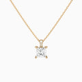 Princess Lab Grown Diamond Accented Bail Pendant Necklace - Lucenjuri