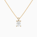 Radiant Lab Grown Diamond Accented Bail Pendant Necklace - Lucenjuri