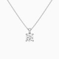 Cushion Lab Grown Diamond Accented Bail Pendant Necklace - Lucenjuri