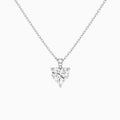 Heart Lab Grown Diamond Accented Bail Pendant Necklace - Lucenjuri