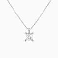 Princess Lab Grown Diamond Accented Bail Pendant Necklace - Lucenjuri