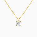 Cushion Lab Grown Diamond Accented Bail Pendant Necklace - Lucenjuri