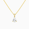 Pear Lab Grown Diamond Accented Bail Pendant Necklace - Lucenjuri