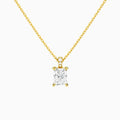 Radiant Lab Grown Diamond Accented Bail Pendant Necklace - Lucenjuri