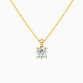 Round Lab Grown Diamond Accented Bail Pendant Necklace - Lucenjuri