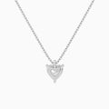 Heart Solitaire Diamond Pendant Necklace