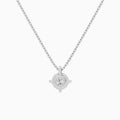 Round Solitaire Diamond Pendant Necklace