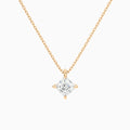 Asscher Solitaire Diamond Pendant Necklace