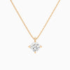 Cushion Solitaire Diamond Pendant Necklace