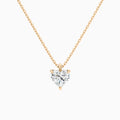 Heart Solitaire Diamond Pendant Necklace