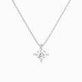 Asscher Solitaire Diamond Pendant Necklace