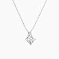 Asscher Solitaire Diamond Pendant Necklace