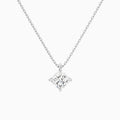 Cushion Solitaire Diamond Pendant Necklace