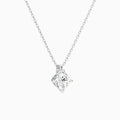 Cushion Solitaire Diamond Pendant Necklace