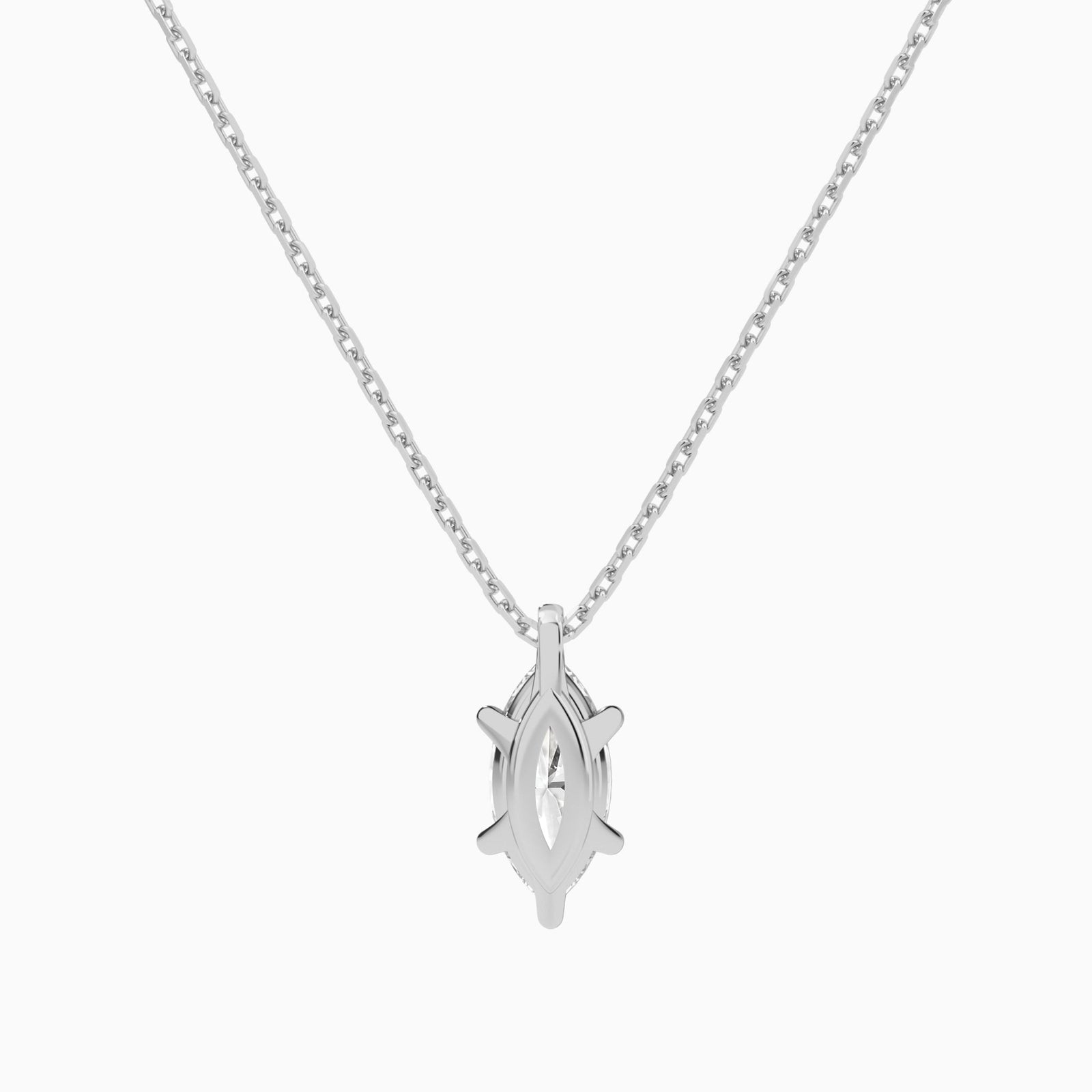 Marquise Solitaire Diamond Pendant Necklace