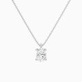 Oval Solitaire Diamond Pendant Necklace